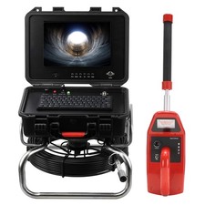 Self-Leveling Sewer Camera with 512Hz Locator, 165FT/50M 7MM Cable, Distanc...