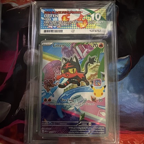 Pokémon TCG Litten 044 First Partner Series Illustration Rare Ace 10