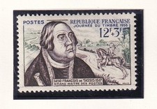 🦬Timbre France N°1054 Neuf ** François de Tassis 1956 - MNH**🦬