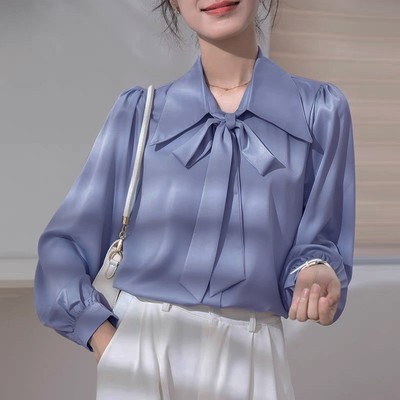 silver chiffon blouse