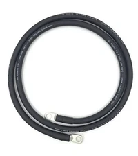 2 AWG Gauge Premium Battery Cables, Made in The USA, 8ft - 3/8" Lugs Black