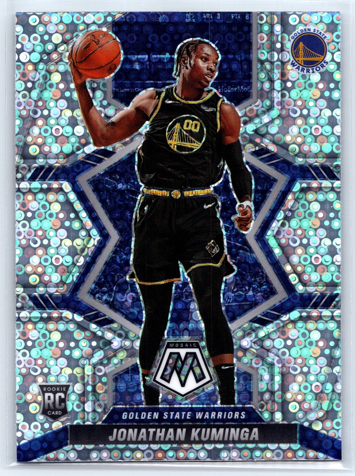 2021-22 Panini Mosaic #205 Jonathan Kuminga Fast Break Silver Rookie