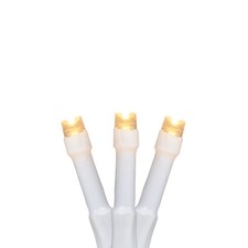 Northlight 10 B/O Warm White LED Wide Angle Christmas Lights - 3 ft White Wire