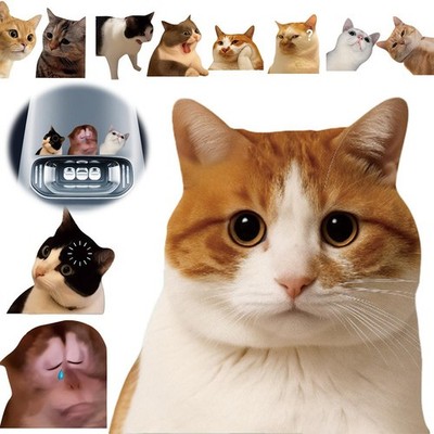 Cute Cat Stickers 1/14pcs Funny Kitten Sticker Waterproof Vinyl 