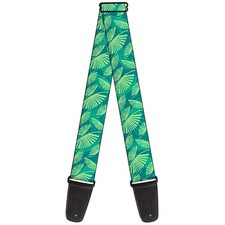 Guitar Strap - Palm Leaves Stacked Pastel Greens ACC NEW