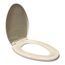 Bemis Affinity Soft Close Elongated Plastic Toilet Seat with Easy FREE SHIPPING 