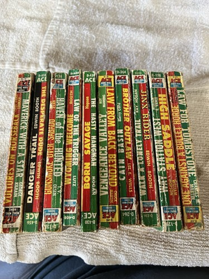 #ad 10 D series Ace Double Western paperbacks $20.00