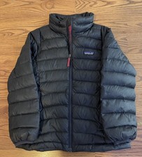 Patagonia Kids Down Sweater Jacket Size S 7-8 Black Puffer Coat Insulated Youth