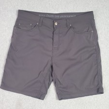 Prana Brion Shorts Mens 38 Gray Outdoor Hiking Climbing Tech 9" Ins Nylon Blend