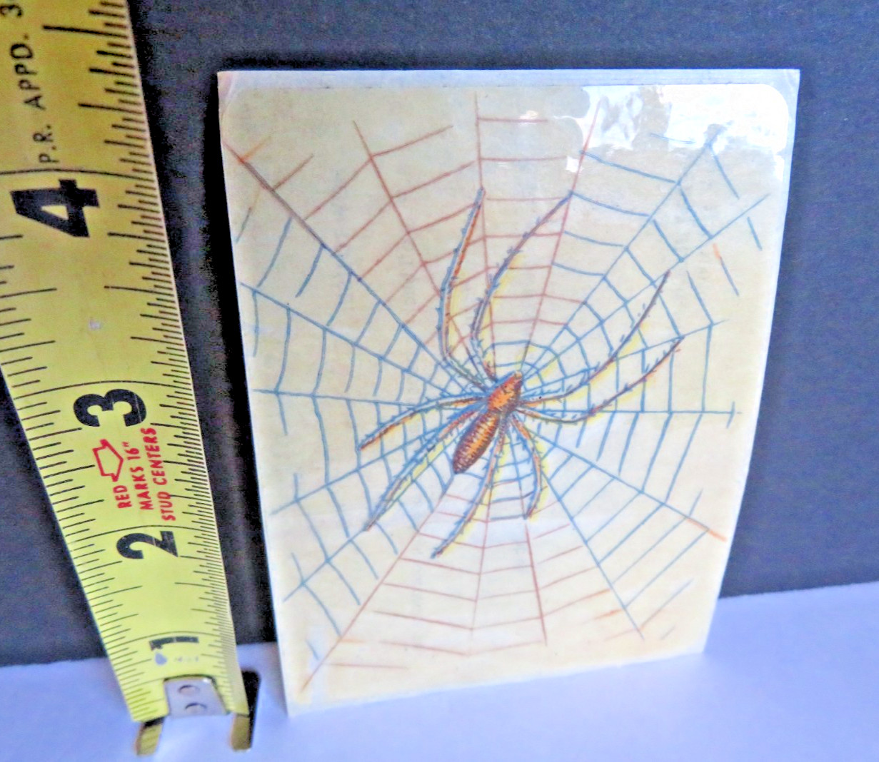 Calcomanía adhesiva vintage para ventana Spider On Web de Jerry Bloch Inc Nueva York, NY de los años 70