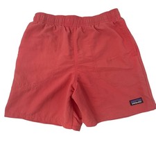Patagonia Youth Large Baggies Shorts Red Swim Trunks Lined Elastic Waist Kids