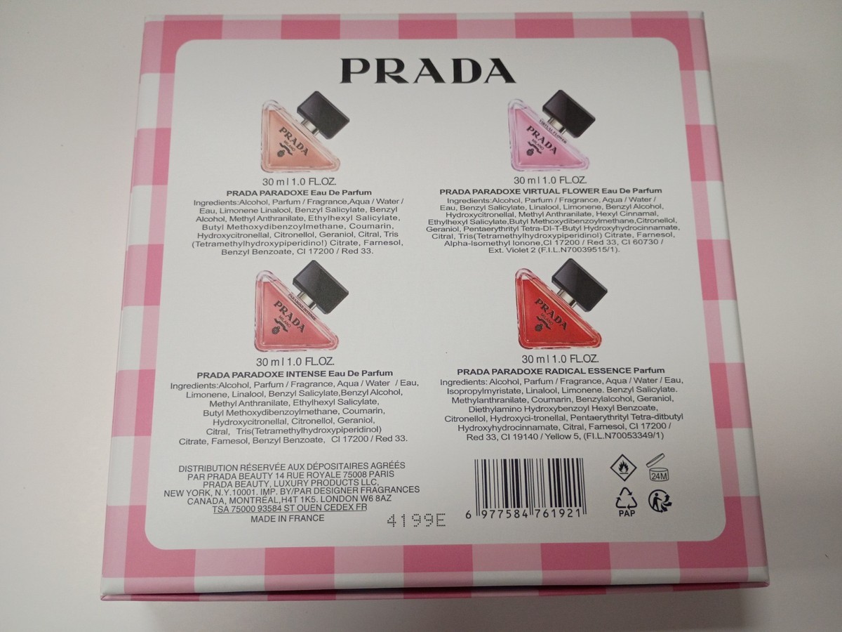 PRADA Paradoxe Eau de Parfum Spray Mini Set 4x30ml Travel Size | eBay