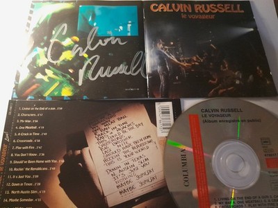CALVIN RUSSELL Autogramm CD LE VOYAGEUR signiert Live Konzert Sammler
