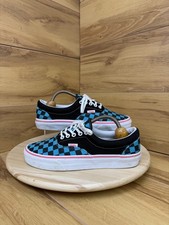 Vans Turquoise And Black checkerboard trainers size 5 Uk unisex skateboard 
