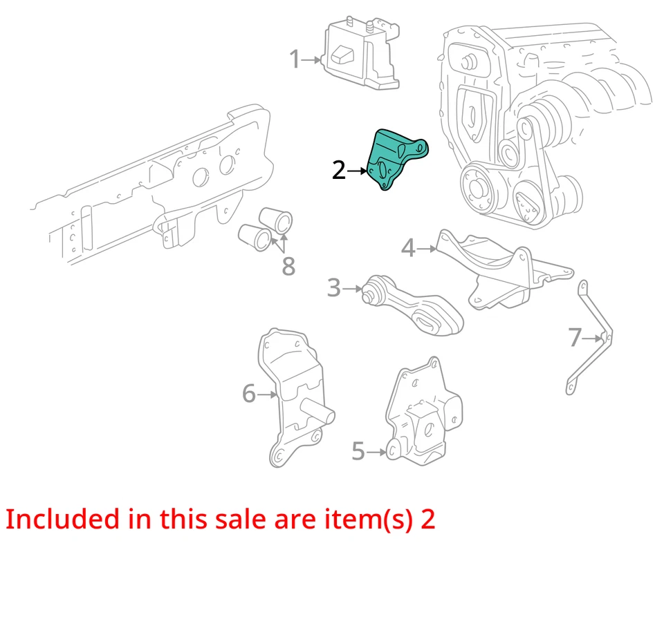 1995-2002 PONTIAC CHEVROLET SUNFIRE CAVALIER ADAPTER BRACKET ENG 22651092 NEW - Image 2 of 3