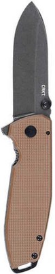 Crkt 2495b Squid Xm 2.95'' Folding Drop Point Plain Stonewashed D2 Steel Blade, B