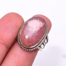 Rhodochrosite - Argentina Gemstone 925 Sterling Silver Bali Ring S.7.5 R51242157