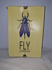 Fly London Yip Boots Women's 39/6 Dark Green Suede Chunky Platform Wedge Booties