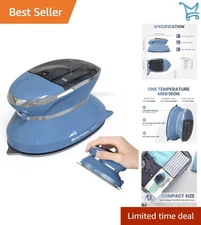 Mini Travel Steam Iron Dual Voltage Non-Stick Soleplate One Tech Sewing Quilting