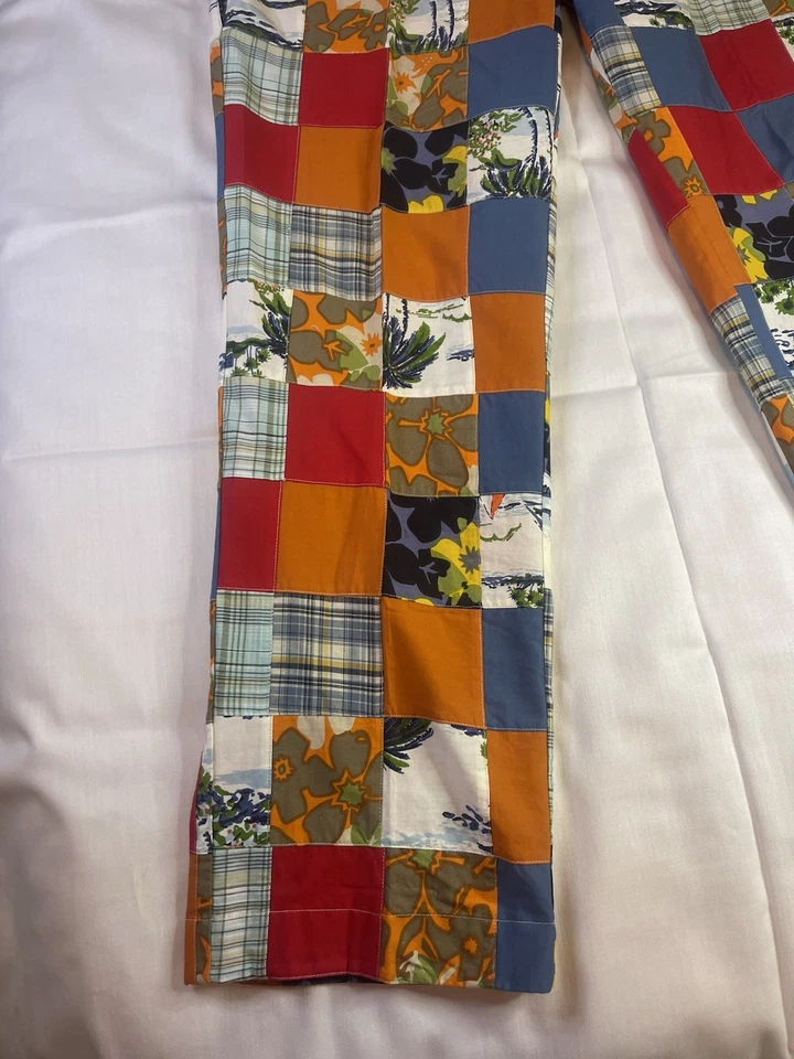 Pantalones de golf Loudmouth para hombre 42Wx32L retazos madras a cuadros pierna recta algodón Foto 4 de 4