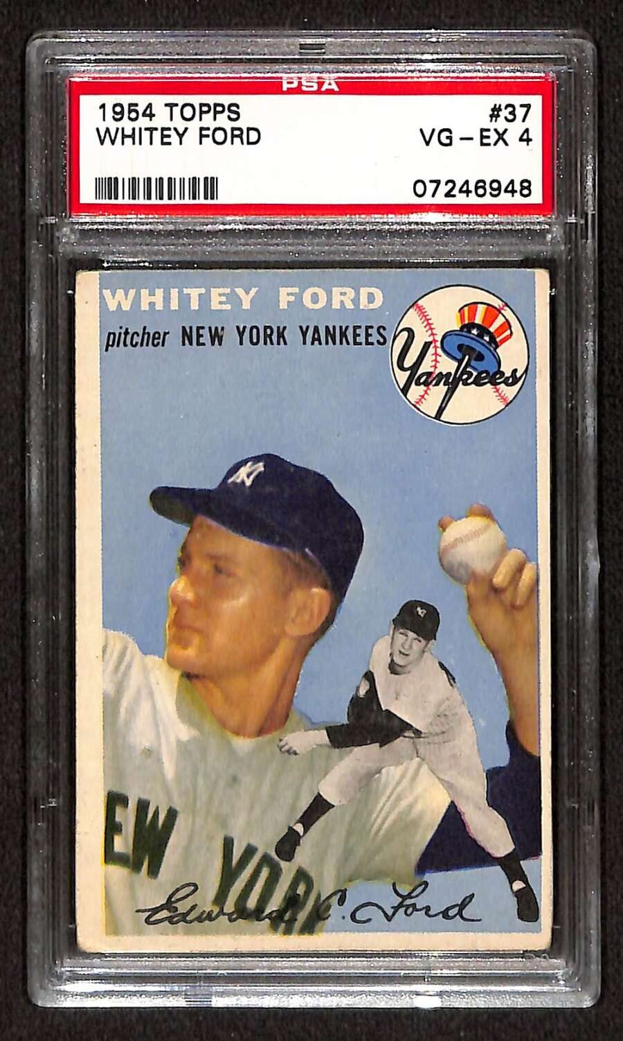 1954 Topps #37 Whitey Ford HOF  PSA 4 VGEX B103352