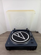 Audio-Technica AT-LP60BT Pro Audio Turntable Blue Used Worn Tested Working Read