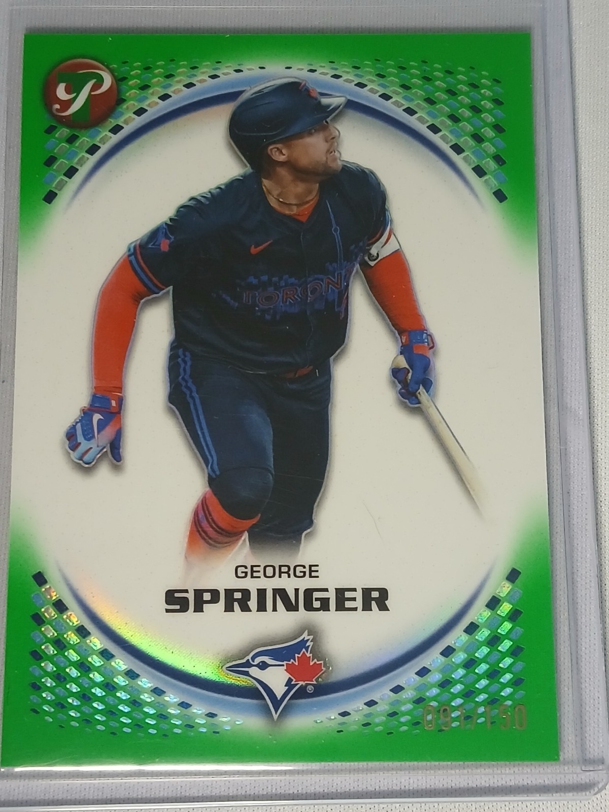 2026 Topps Pristine #154 George Springer Green Refractor #/150