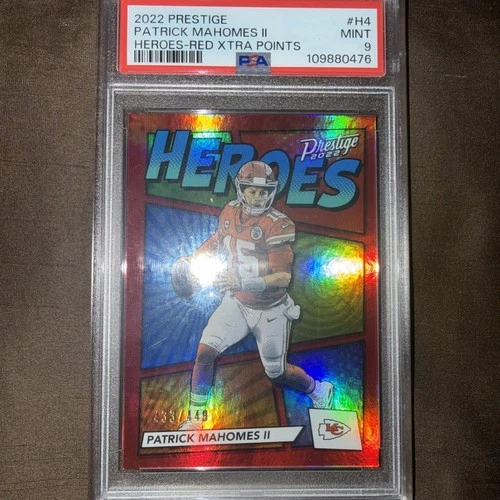 2022 Panini Prestige - Heroes Patrick Mahomes II #H-4 Xtra Points Red 433/449