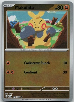 Makuhita 072/132 Reverse Holofoil (HR) ME01: Mega Evolution - NM