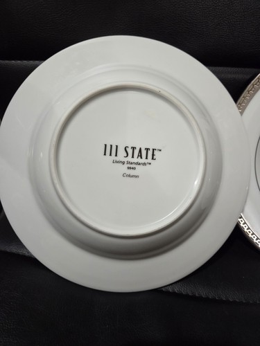 Paar State Platinum 9" Living Standard Suppenschüsseln Macy's New Old Stock - Bild 5 von 6