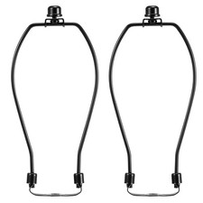 Lamp Harp 8 Inch, Polished Black, Pack 2, Light Duty