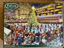 Falcon de Luxe 1000 Piece Jigsaw Puzzle – The Ice Rink | Christmas Winter Scene