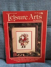 Leisure Arts Magazine Christmas Nov/Dec 1986 Santa Ornaments Cross Stitch Crafts
