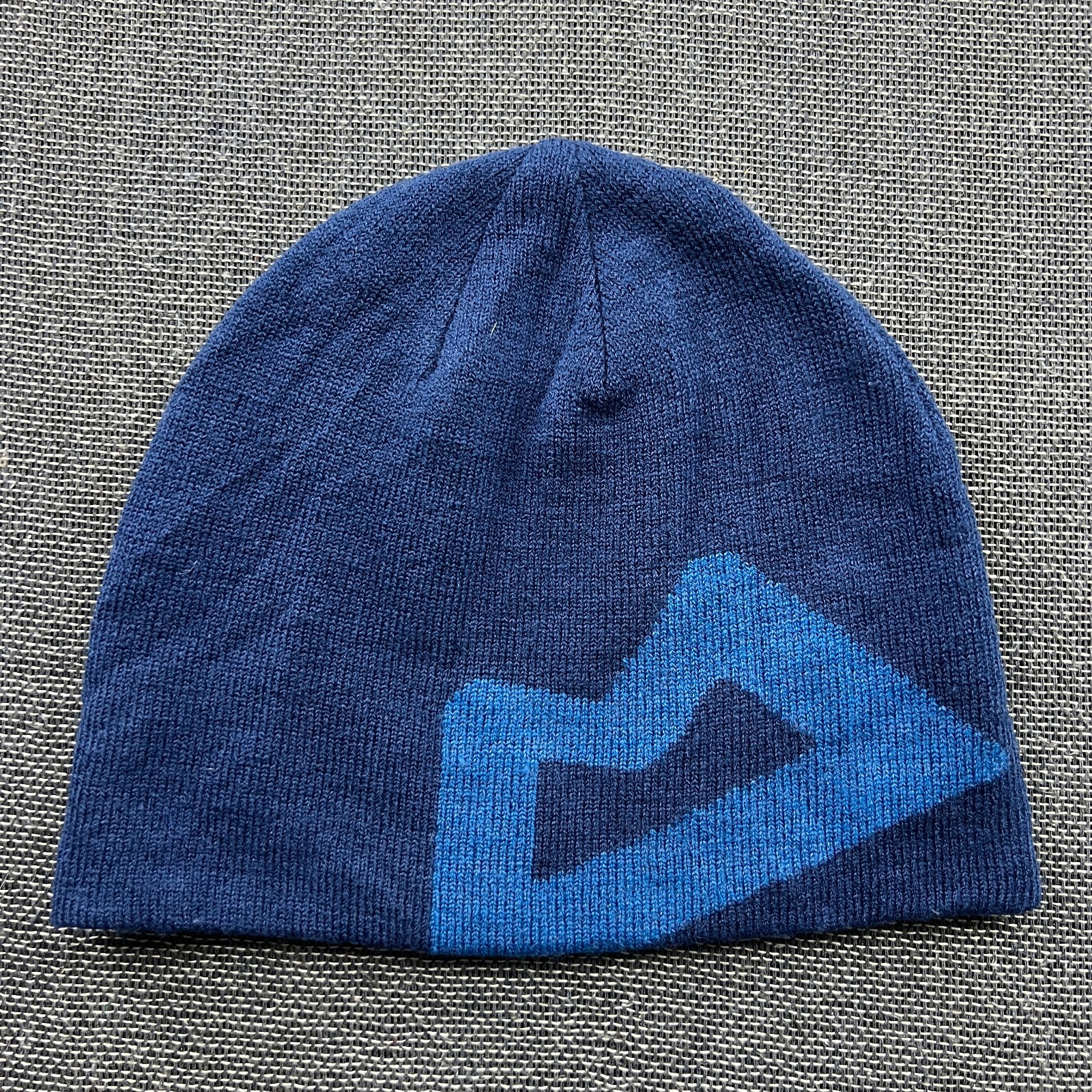 Beanie Hat One Size Wool Blend Knitted Blue Outdoor