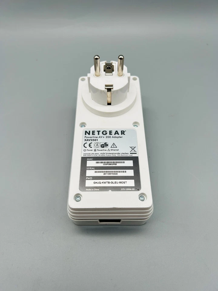 NETGEAR XAV2501 Powerline AV+ 200 Netzwerkadapter Powerline Adapter weiß - Bild 3 von 4