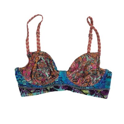 Maaji Womens Mixed Print Geometric Floral Bikini Top Multicolor Size L Colombia