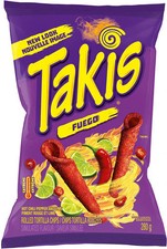 TAKIS Fuego Tortilla Chips Spicy Chili Pepper Lime Flavour, 280g/9.9 oz