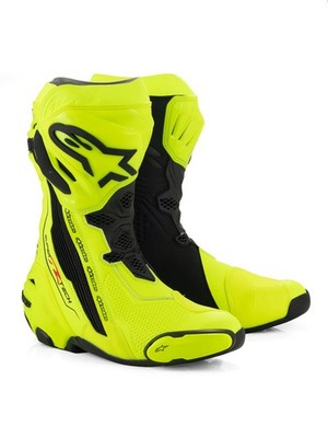 Alpinestars Supertech R Boots yellow fluo black Gr. 44 Motorradstiefel neongelb