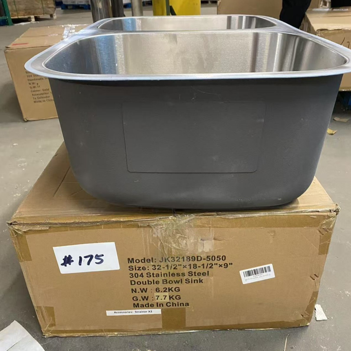 32''x18'' Undermount Double Basin 18G Stainless Steel Kitchen Sink-32 x 18 x 9