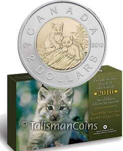Canada 2010 Lynx Kittens Baby Animals Special Edition 7 Coin Specimen Set $2