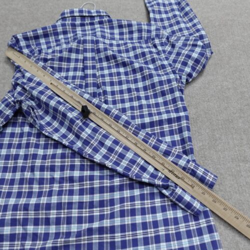 J. Press Mens Oxford Shirt Medium Blue Button Down Oxford OCBD Plaid - Picture 7 of 8
