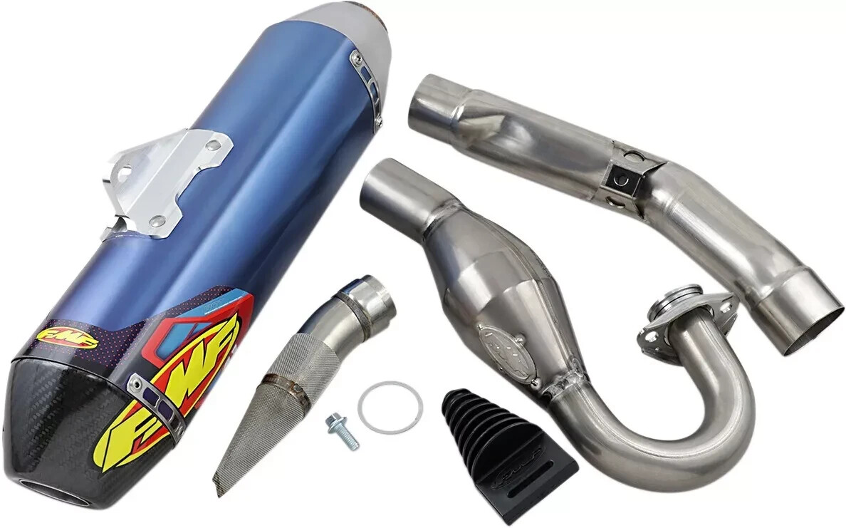 FMF 4.1 Full Ti Exhaust w/MegaBomb Pipe Kawasaki KX250F/KX250 2017-2020 - 042378