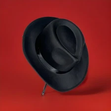 Forum Novelties Men's Black Deluxe Adult Fedora Hat Gangster Magician Costume