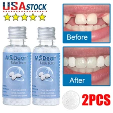 2PACK Temporary Tooth Repair Kit Fix Broken False Teeth Fill Gaps Dental Glue