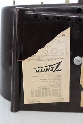 1950s Zenith Radio S-18535 Walnut Owl Eyes Parts or Repair 1950s Zenith Radio S-18535 Walnut Owl Eyes Parts or Repair