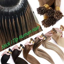 Indian THICK Pre Bonded Human Hair Extensions 100 Remy Stick I Tip 150G Ring 8A