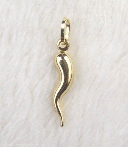 Italian Horn 14k Real Yellow Gold 