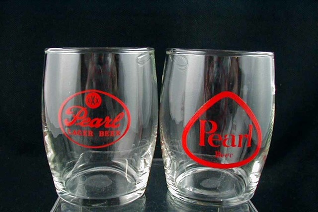 vintage pearl beer glasses
