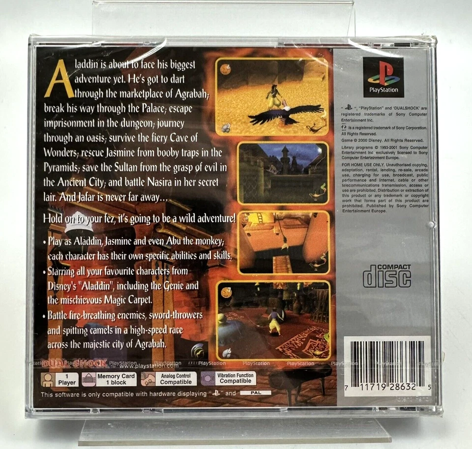 PS1 Disney’s Aladdin In Nasira’s Revenge - Platinum, New And Factory Sealed - Image 2 of 4