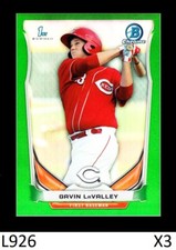 1-2014 BOWMAN CHROME DRAFT GREEN REFRACTOR GAVIN LAVALLEY REDS /150 QTY